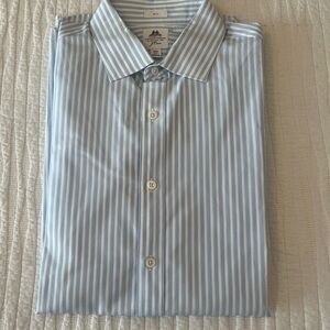 J. Crew Light Blue and White Striped Dress Shirt